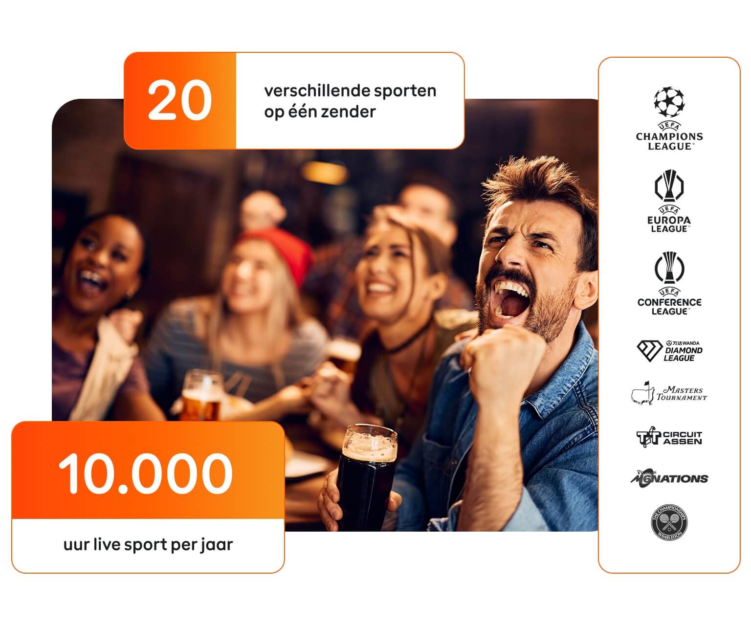 Statistieken Ziggo Sport: 20 verschillende sporten op één zender. 10.000 uur live sport per jaar